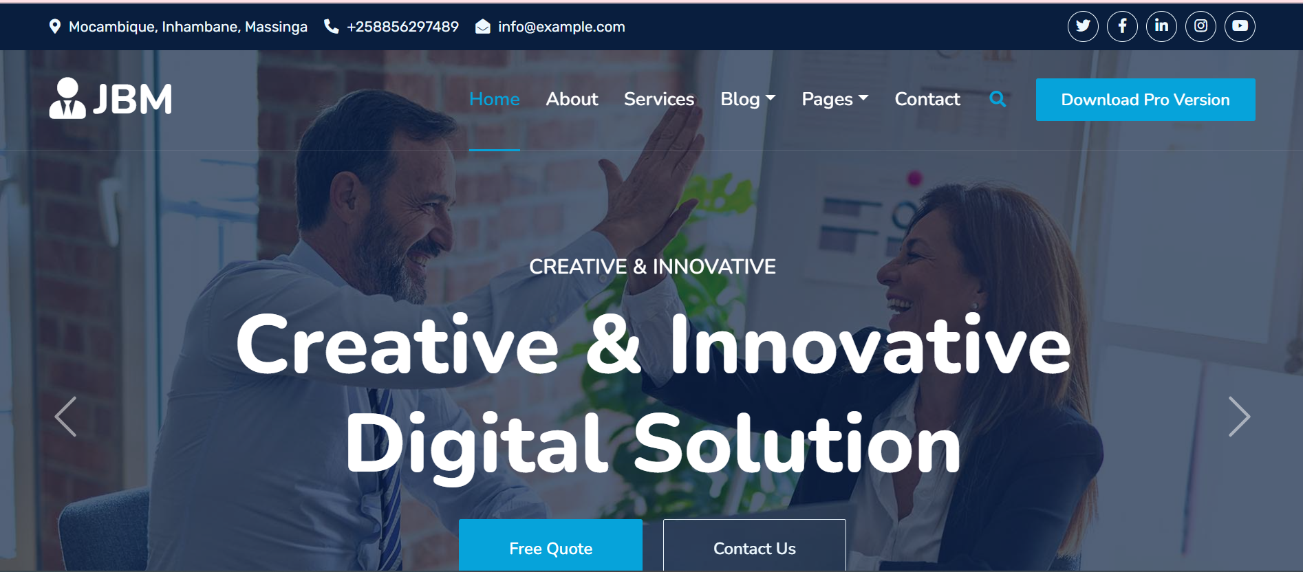 JBM - Startup Website Template
